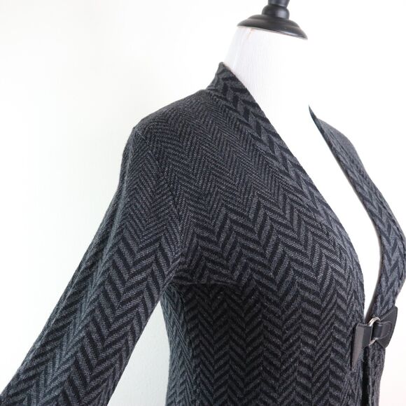 Soft Surroundings Size M West Saxon Sweater Coat Black Gray - Picture 7 of 10